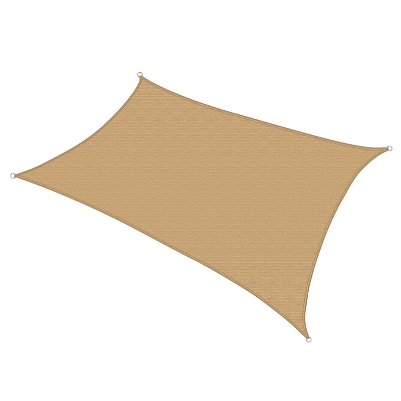 KHOMO Gear Dreieck Sonnensegel 16x16x16 Ft – UV-Schutz, Weiß, Mit D-Ringen